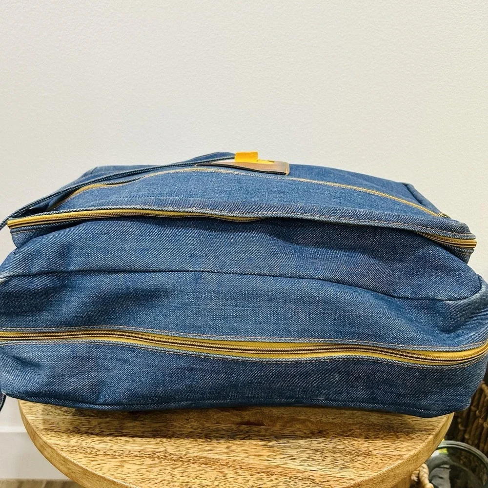 Vintage 1960's - 70's Levi's Orange Tab Denim Jean Travel Duffle Messenger Bag